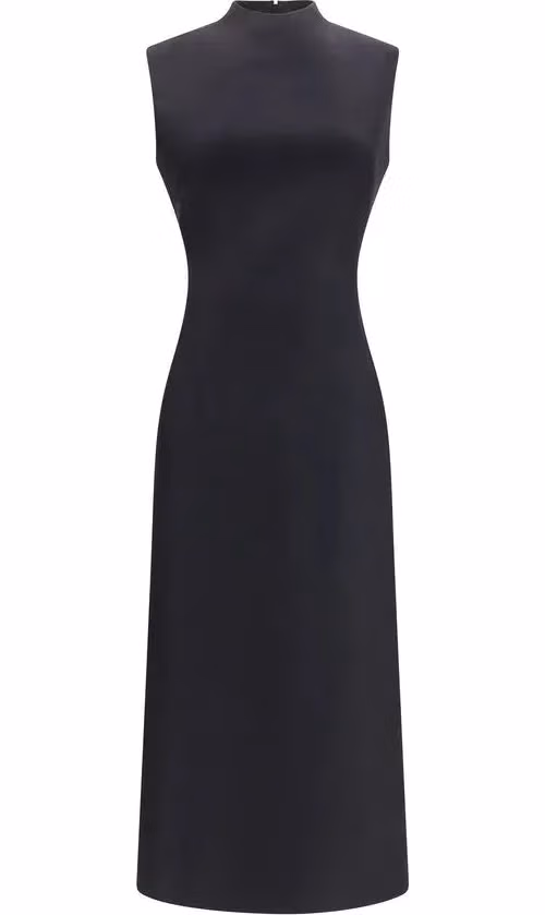 Black Wool Oves Aries Casual Dress