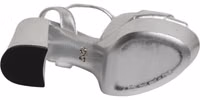 Silver Logo Ankle Strap Heels Sandals Shoes 5