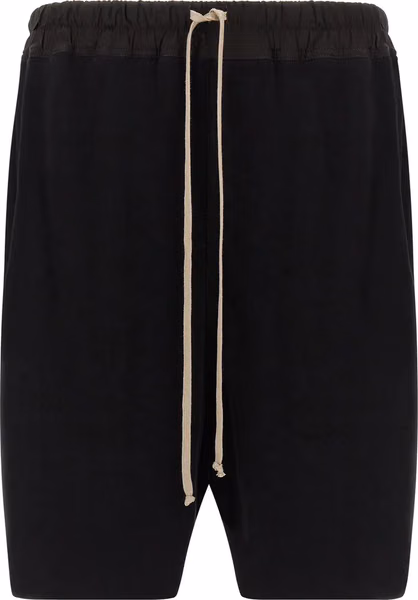 Black Cotton Bermuda Shorts
