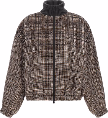 Brown Alpaca Leather Bomber