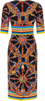 Multicolor Silk Midi Dress 2