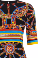 Multicolor Silk Midi Dress 3