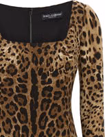 Brown Viscose Midi Dress 3