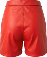 Red Polyester Women Shorts 2