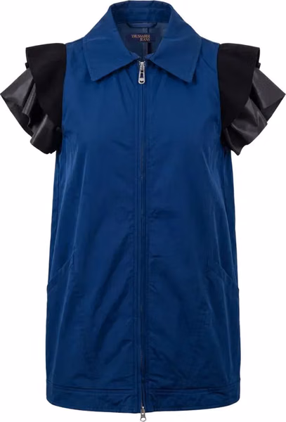 Blue Polyester Women Jacket