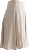 Beige Viscose Women Skirt 2