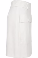 White Viscose Women Skirt 2