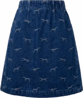 Blue Cotton Women Skirt 1