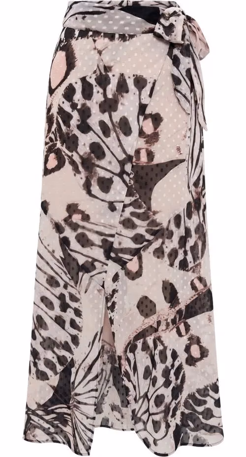 Pink Polyester Women Skirt