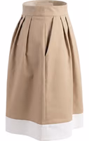 Beige Cotton Women Skirt 2