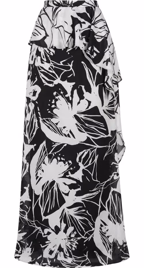 Black Polyester Women Skirt