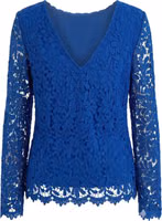 Blue Polyester Women Shirt 3