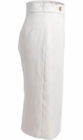 White Polyester Women Skirt 2