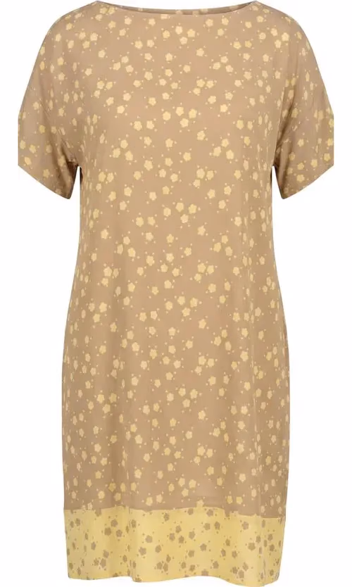 Beige Viscose Women Dress