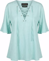 Light Blue Cotton Women Shirt 1