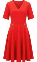 Red Poliestere Women Dress 1