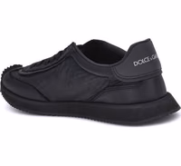 Black Fabric Athletic Sneakers 3