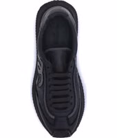 Black Fabric Athletic Sneakers 4