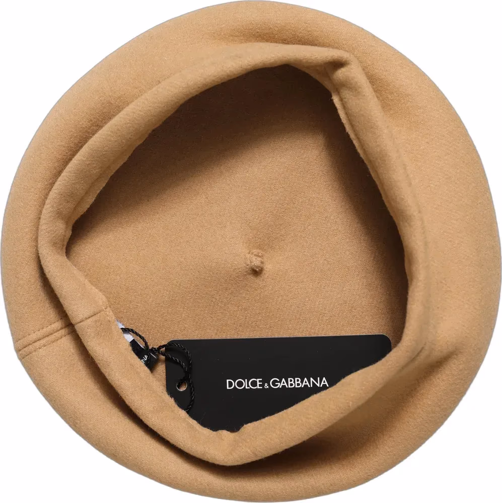 Beige Wool French Style Beret Capello Hat