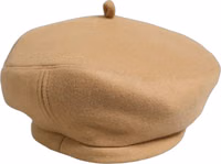 Beige Wool French Style Beret Capello Hat 2