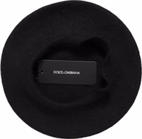 Black Wool French Style Beret Capello Hat 1