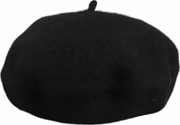Black Wool French Style Beret Capello Hat 2