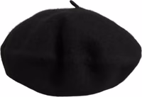 Black Wool French Style Beret Capello Hat 3