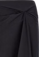 Black Cotton Midi Skirt 3