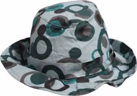 Teal Cotton Big Polka Dot Pattern Bucket Hat 2