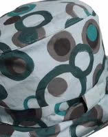 Teal Cotton Big Polka Dot Pattern Bucket Hat 5