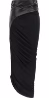 Black Viscose Midi Skirt 2