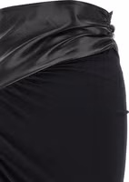 Black Viscose Midi Skirt 4