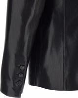 Black Polyester Blazer 4