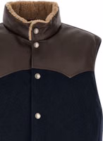 Blue Wool Sleeveless Jacket 3