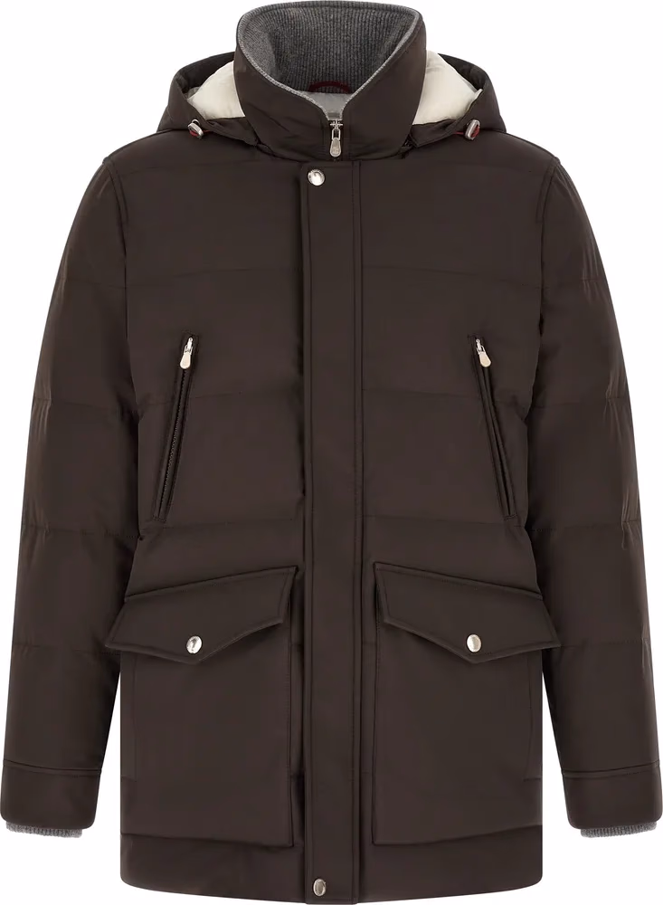 Brown Polyamide Parka