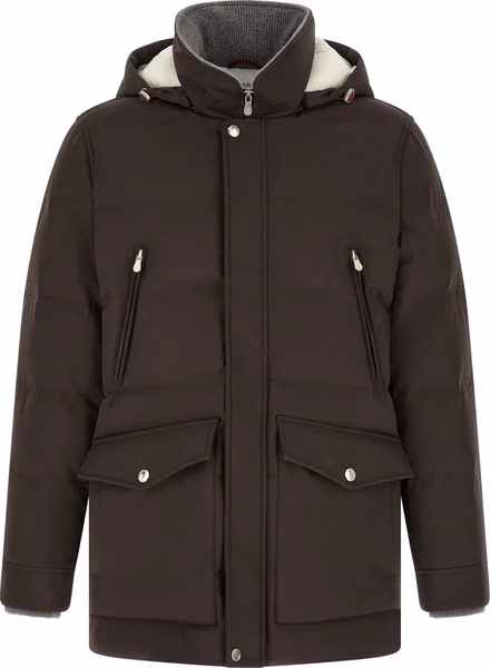 Brown Polyamide Parka