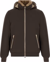 Brown Polyamide Full-Length Jacket 1