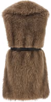 جاكيت بدون أكمام من فرو الخروف بلون بيج 2