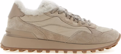 Beige Calfskin Athletic Sneakers