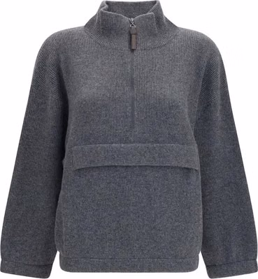 Gray Cashmere Sweatshirt