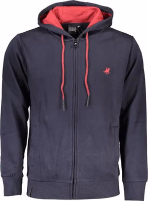 Blue Cotton Men Sweatshirt