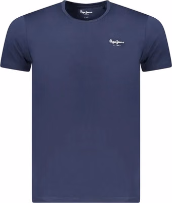 Blu Cotton Men T-Shirt