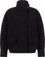 Black Wool Bomber 1