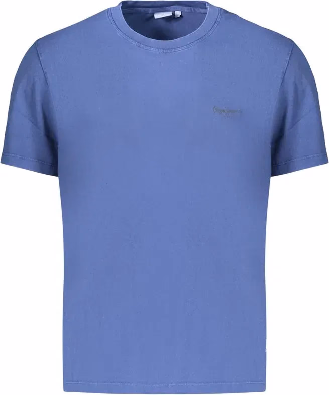 Blue Cotton Male T-Shirt
