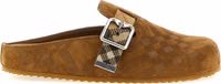 Brown Leather Clogs 1