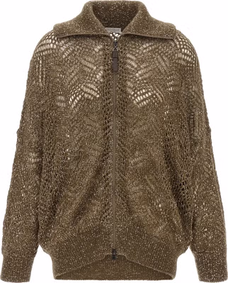 Brown Polyamide Cardigan