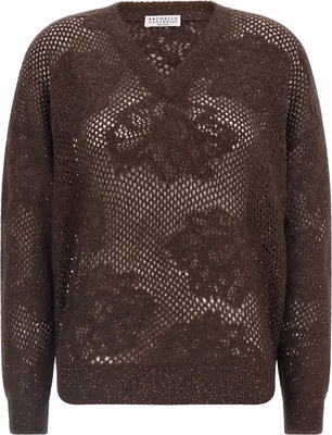 Brown Nylon Cardigan