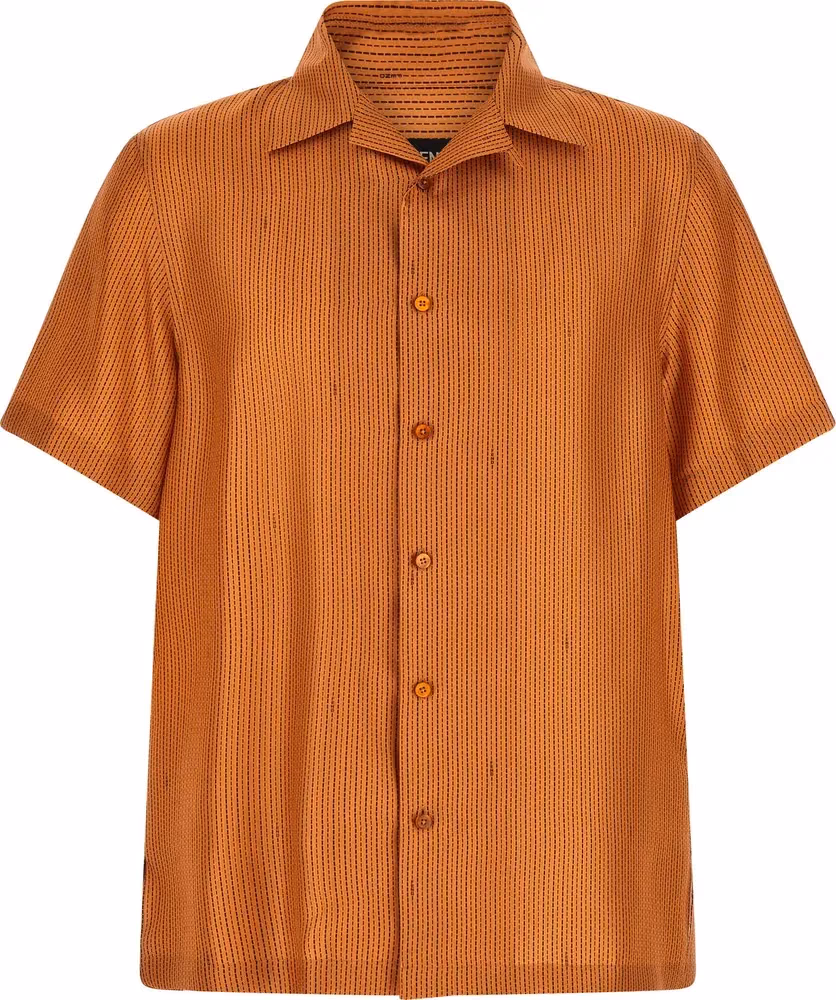 Orange Silk Blouse