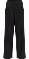 Blue Virgin Wool Casual Pants 1