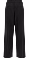 Blue Virgin Wool Casual Pants 2
